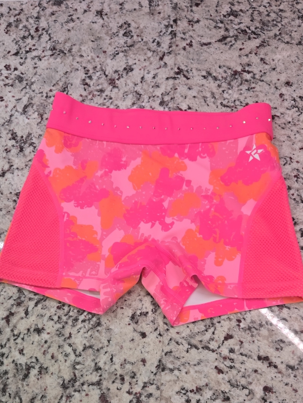 Rebel Athletic Women’s Pink & Orange Athletic Shorts
